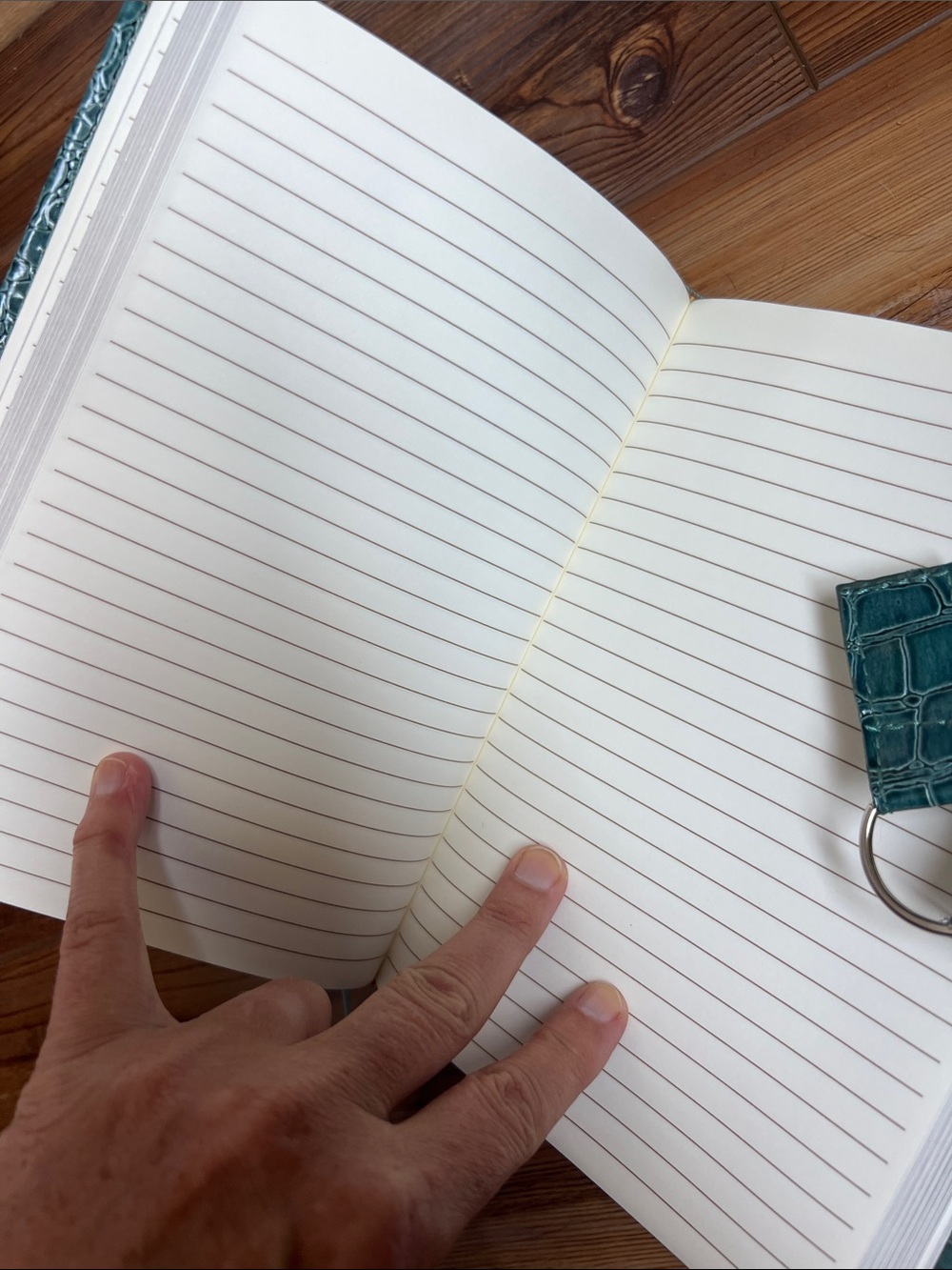 NEW Sheffield Home Faux Croc Notebook/Journal with Magnetic Closure & Ribbon - Picture 3 of 5
